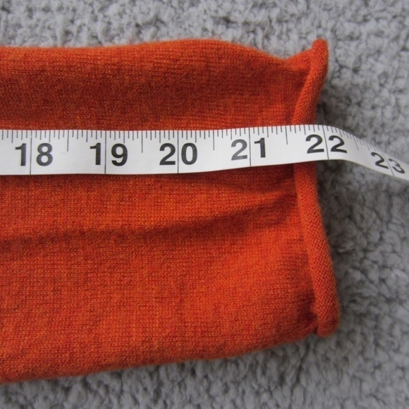 Kenar Cardigan Women's M 100% Italian Merino Wool‎ Open Front  Orange Red Cozy - Picture 8 of 9